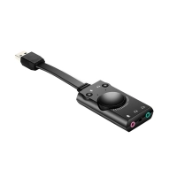 Placa De Sonido Nisuta Nscousau7g Usb A Audio 7.1 Virtual Con Control De Volumen