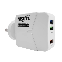 Cargador Celular Nisuta Nsfu534uq Carga Rápida 6a 18 Usb X3
