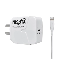 Cargador Celular Nisuta Nsfu53upi 1 Puerto Usb C Pd Port Con Cable Iphone De 1m